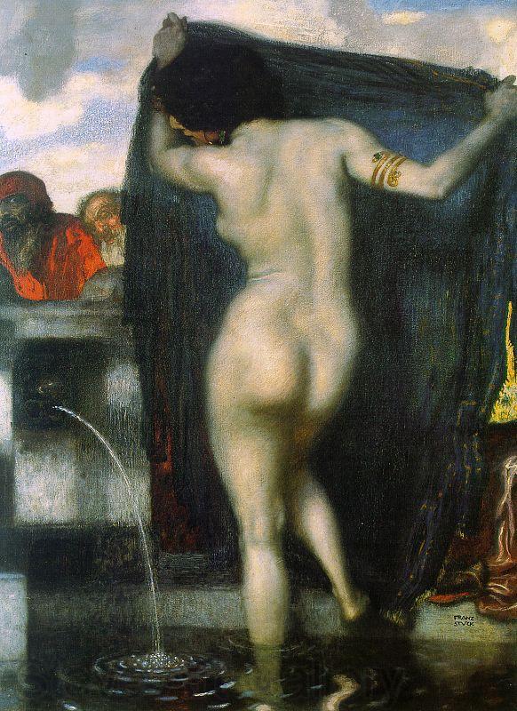 Franz von Stuck Susanna Bathing France oil painting art